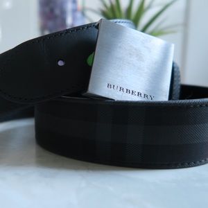 Burberry Lucius Check Belt - 35MM Plaque